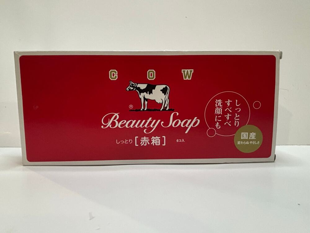 COW BRAND Beauty Soap Red Box 6 Bars Japanese Milk Squalane Made in Japan